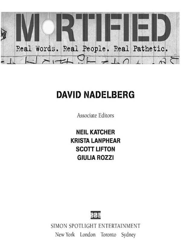 Mortified David Nadelberg
