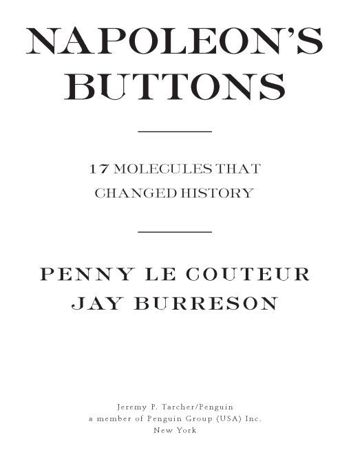 Napoleons Buttons Penny Le Couteur Jay Burreson