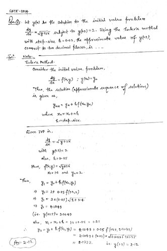 Gate 2014 Numerical Analysis 1st Edition Shashank Kumar Shukla