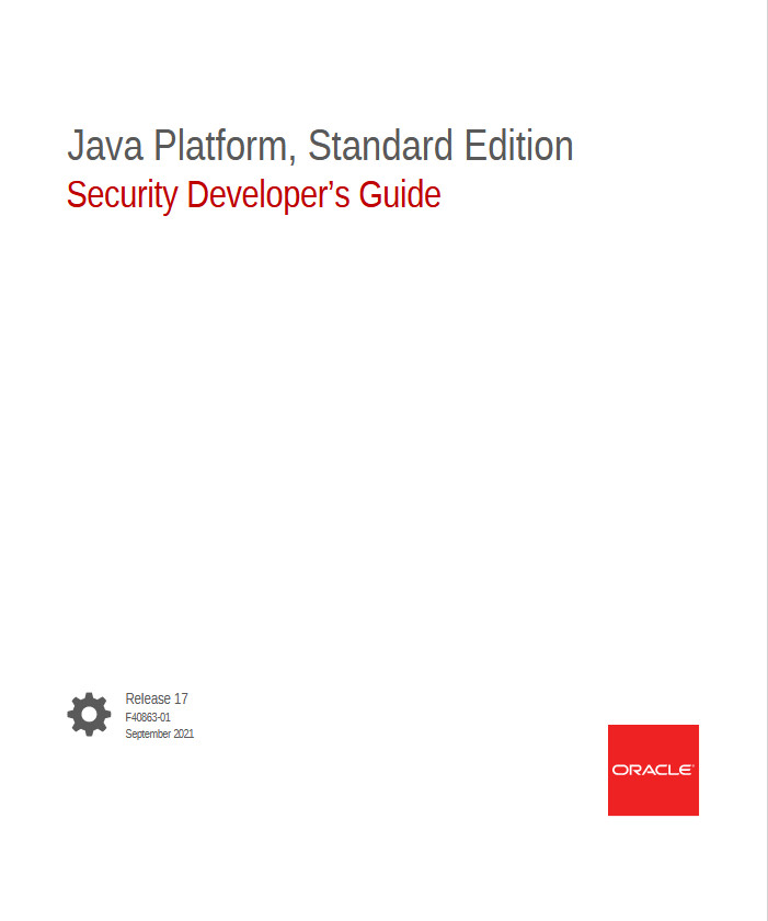 Java Platform Standard Edition Security Developers Guide 17th Edition Oracle