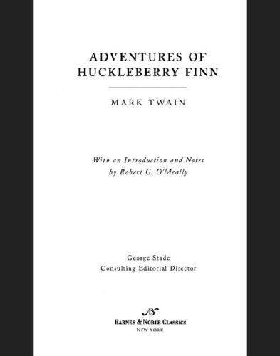 Adventures Of Huckleberry Finn Twain Mark