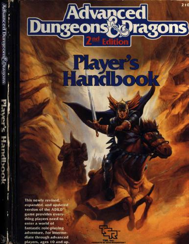 Advanced Dungeons Dragons Players Handbook 2nd Edition 2nd
