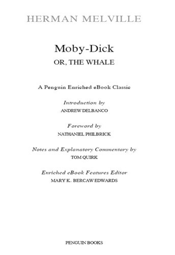 Mobydick A Penguin Enriched Ebook Classic Or The Whale Melville Herman