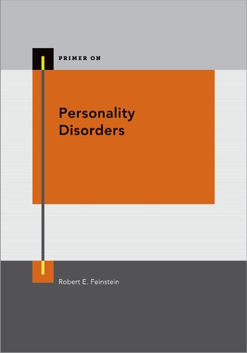Personality Disorders Robert Feinstein Editor