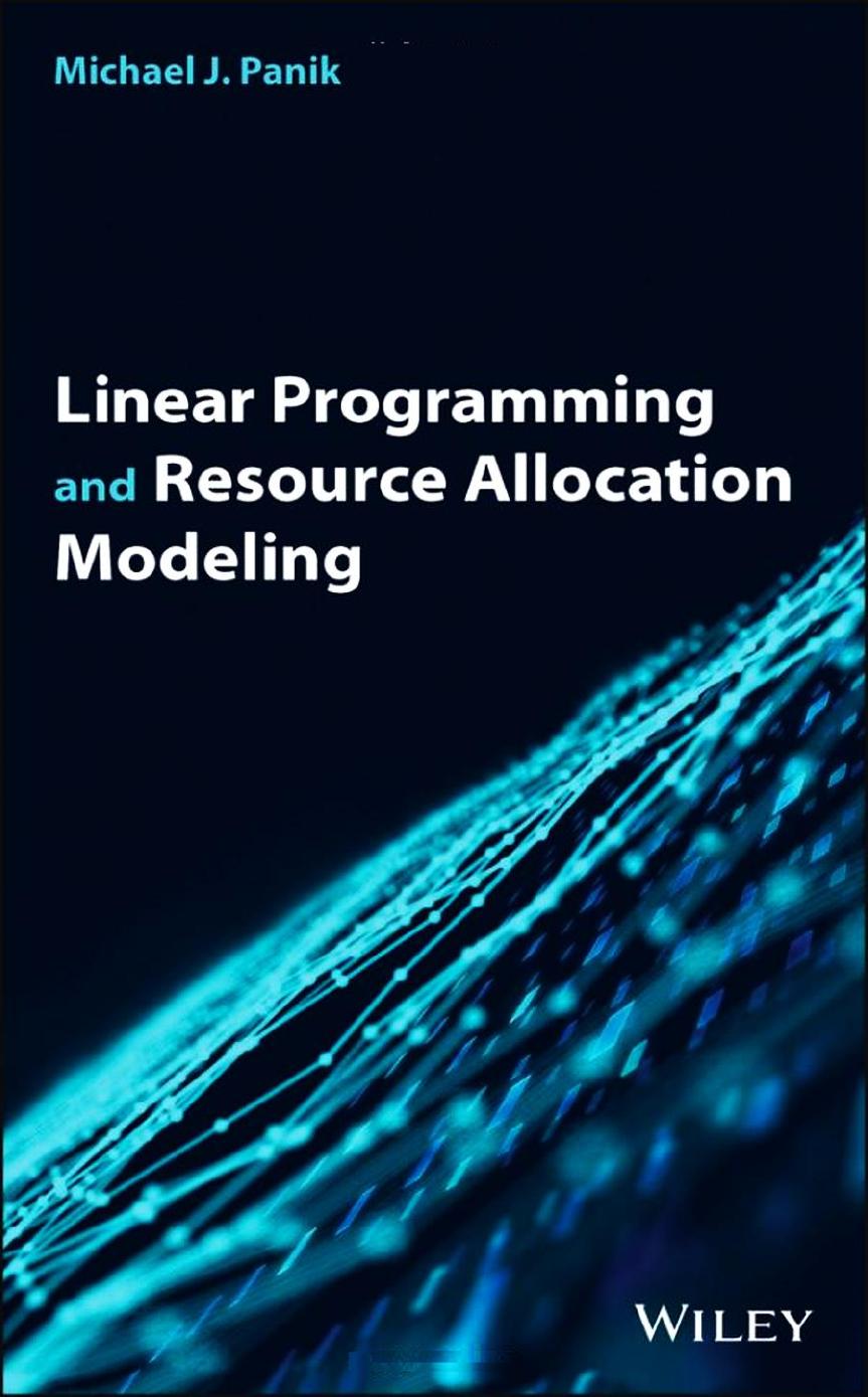 Linear Programming And Resource Allocation Modeling Michael J Panik