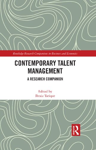 Contemporary Talent Management A Research Companion 1st Edition Ibraiz Tarique Editor