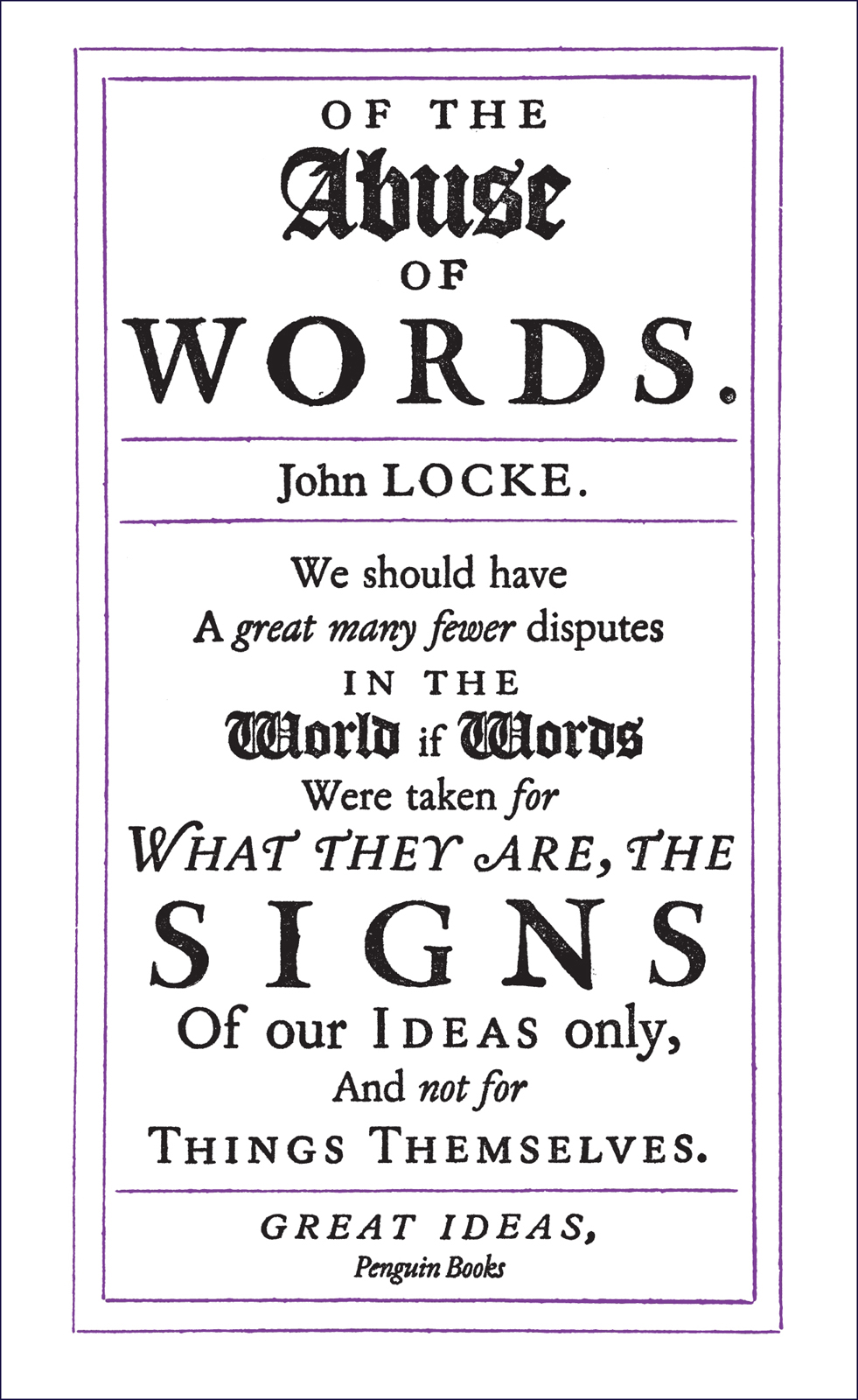 Of The Abuse Of Words John Locke