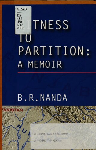 Witness To Partition Bal Ram Nanda