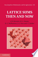 Lattice Sums Then And Now 1st Edition Borwein J M Glasser M L
