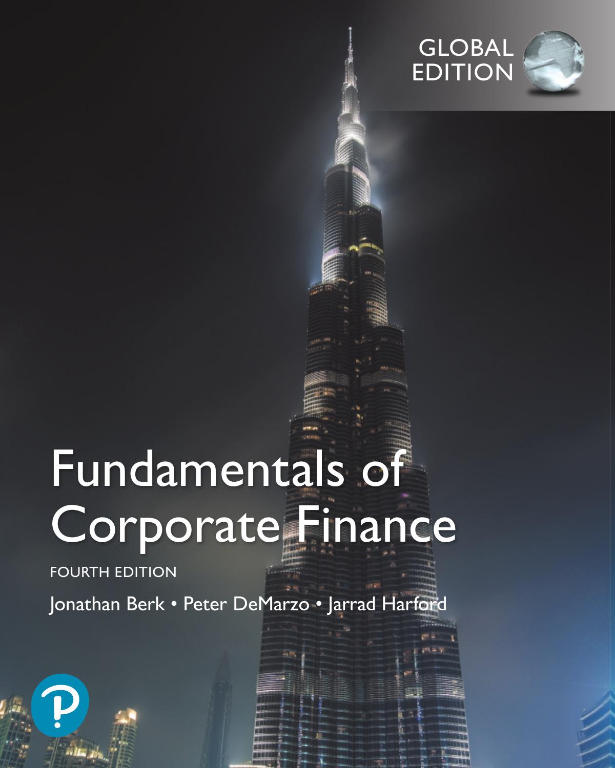 Fundamentals Of Corporate Finance 4th Edition Jonathan Berk Peter Demarzo