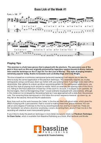 Bass Lick Of The Week Stuart Clayton