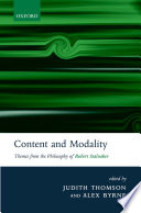 Content And Modality Themes From The Philosophy Of Robert Stalnaker 1st Edition Judith Thomson