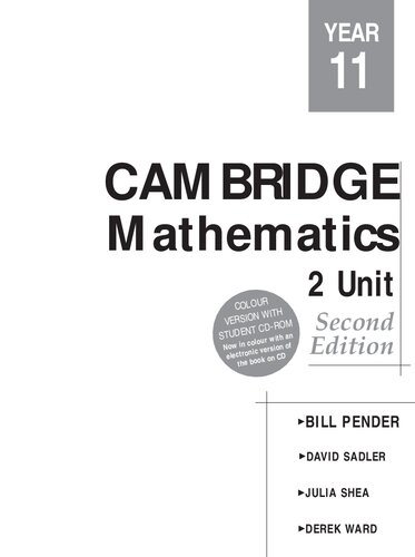 Cambridge Mathematics 2 Unit 2nd Edition William Pender David Saddler