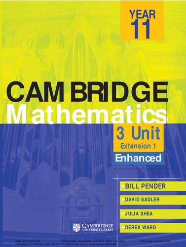 Cambridge Mathematics 3 Unit Year 11 Enhanced 2nd Ed Enhanced Version William Pender