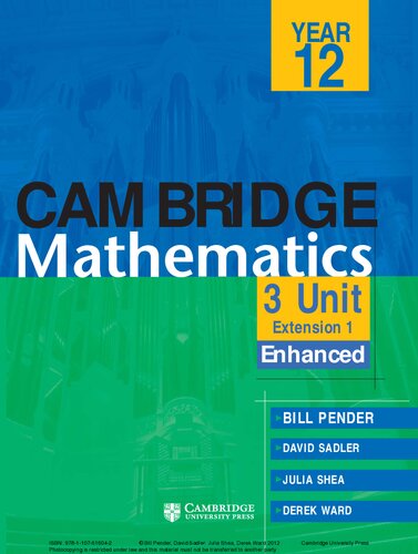 Cambridge 3 Unit Mathematics Year 12 Enhanced Version 2nd Ed Enhanced Version William Pender