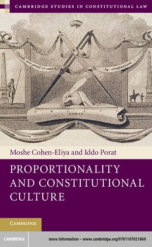Proportionality And Constitutional Culture Moshe Coheneliya