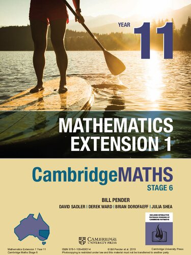 Cambridgemaths Stage 6 Year 11 Mathematics Extension 1 Brian Dorofaeff David Sadler William Pender Derek Ward Julia Shea