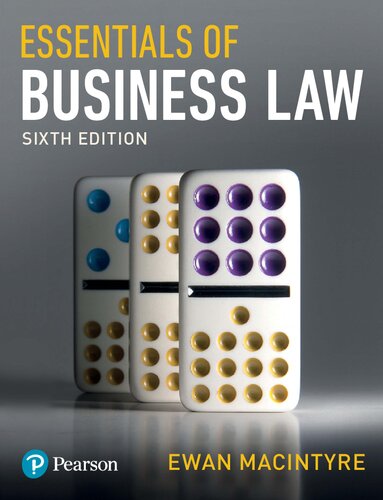 Essentials Of Business Law Sixth Edition 6th Edition Ewan Macintyre