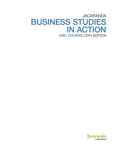 Jacaranda Business Studies In Action Hsc Course 6th Edition Stephen Chapman