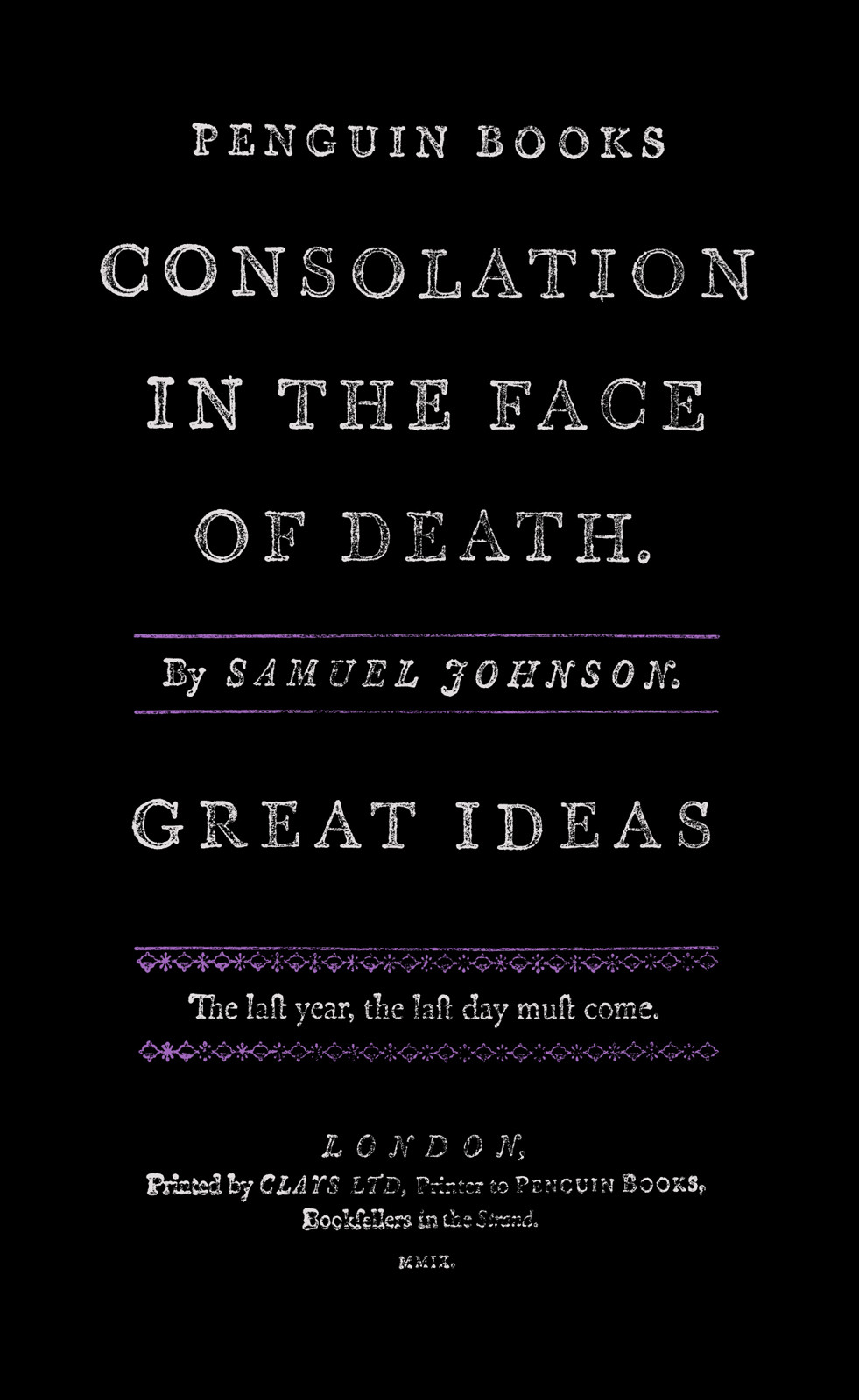 Consolation In The Face Of Death Samuel Johnson
