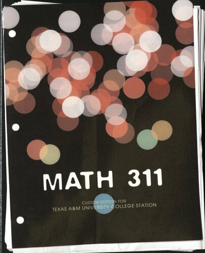 Math 311 Custom Edition For Texas Am University College Station Steven J Leon And Susan Jane Colley