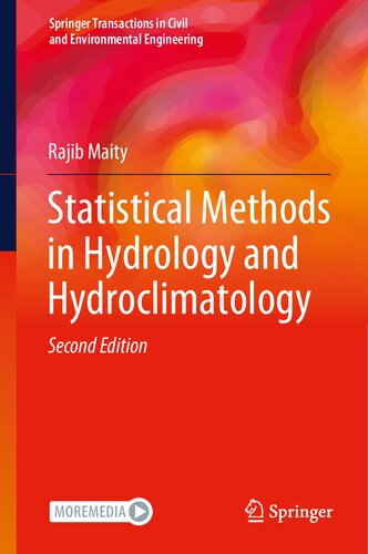 Statistical Methods In Hydrology And Hydroclimatology 2nd Edition Rajib Maity
