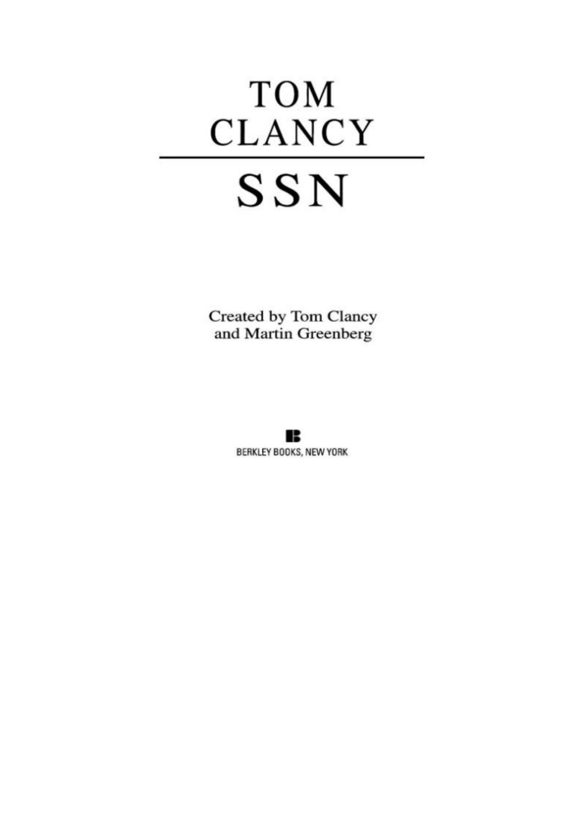 Ssn Tom Clancy