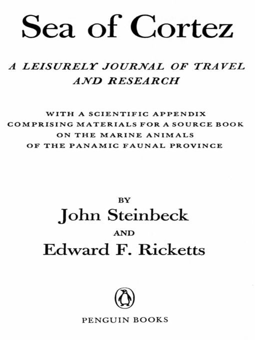 Sea Of Cortez John Steinbeck