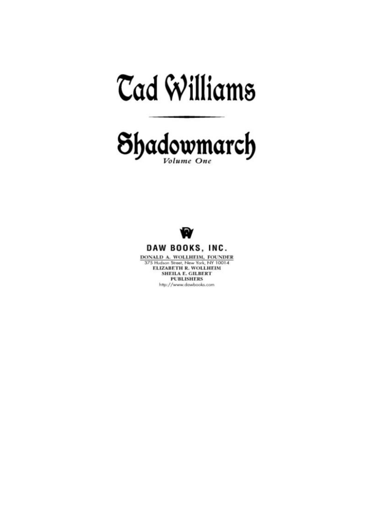 Shadowmarch Williams Tad