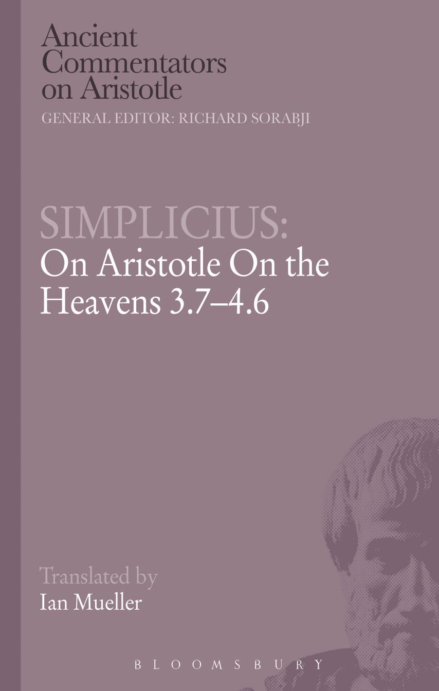 Simplicius On Aristotle On The Heavens 3746 Simplicius