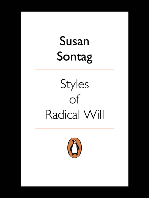 Styles Of Radical Will Susan Sontag
