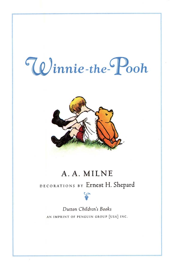 Winnie The Pooh Winniethepooh Book 1 Aa Milne