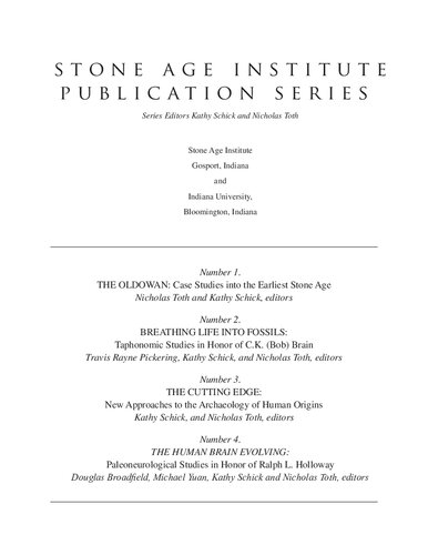 The Cutting Edge New Approaches To The Archaeology Of Human Origins Schick