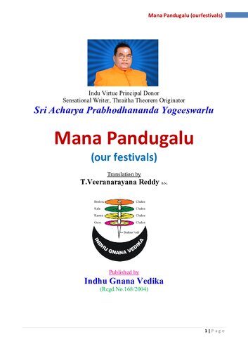 Manapandugalu Ourfestivals Sri Acharya Prabhodhananda Yogeeswarlu