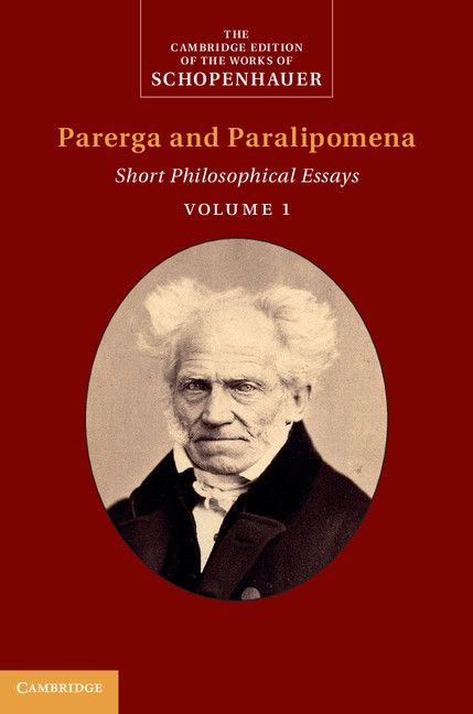 Schopenhauer Parerga And Paralipomena Volume 1 Arthur Schopenhauer