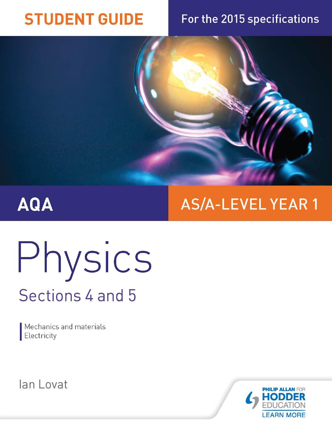 Aqa Physics Student Guide 2 For The 2015 Specifications Ian Lovat