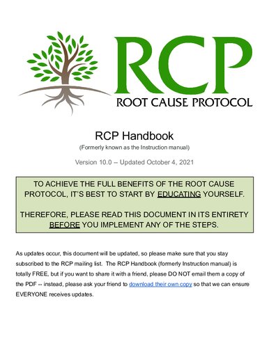 Morley Robbins Root Cause Protocol Handbook V100 Oct 4 2021 Morley Robbins