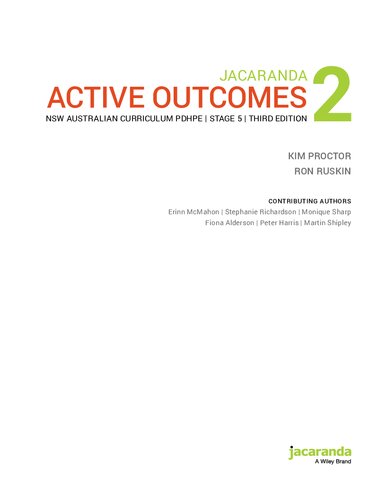 Jacaranda Active Outcomes 2 3e Nsw Ac Personal Development Health And Physical Education Stage 5 Lo And Print Second Edition R Ruskin