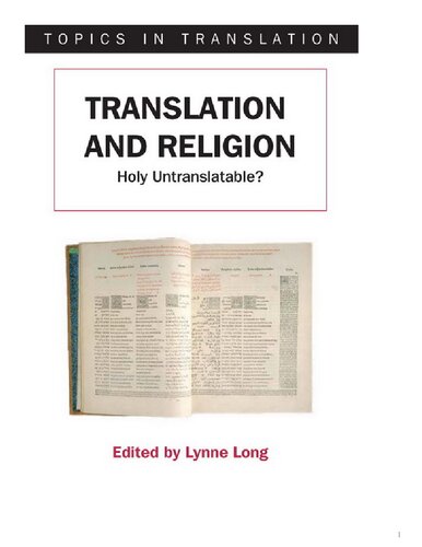 Translation And Religion Holy Untranslatable Dr Lynne Long