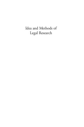 Idea And Methods Of Legal Research P Ishwara Bhat