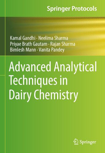 Advanced Analytical Techniques In Dairy Chemistry Kamal Gandhi