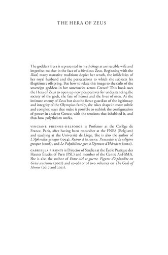 The Hera Of Zeus Intimate Enemy Ultimate Spouse Vinciane Pirennedelforge Gabriella Pironti