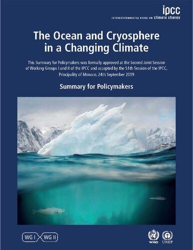 The Ocean And Cryosphere In A Changing Climate Special Report Of The Intergovernmental Panel On Climate Change New Intergovernmental Panel On Climate Change