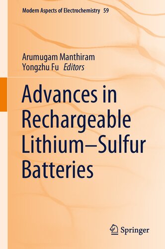 Advances In Rechargeable Lithiumsulfur Batteries Arumugam Manthiram