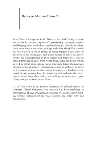 Between Mao And Gandhi The Social Roots Of Civil Resistance Ches Thurber