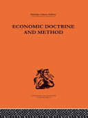 Economic Doctrine And Method 1st Edition Schumpeter Joseph