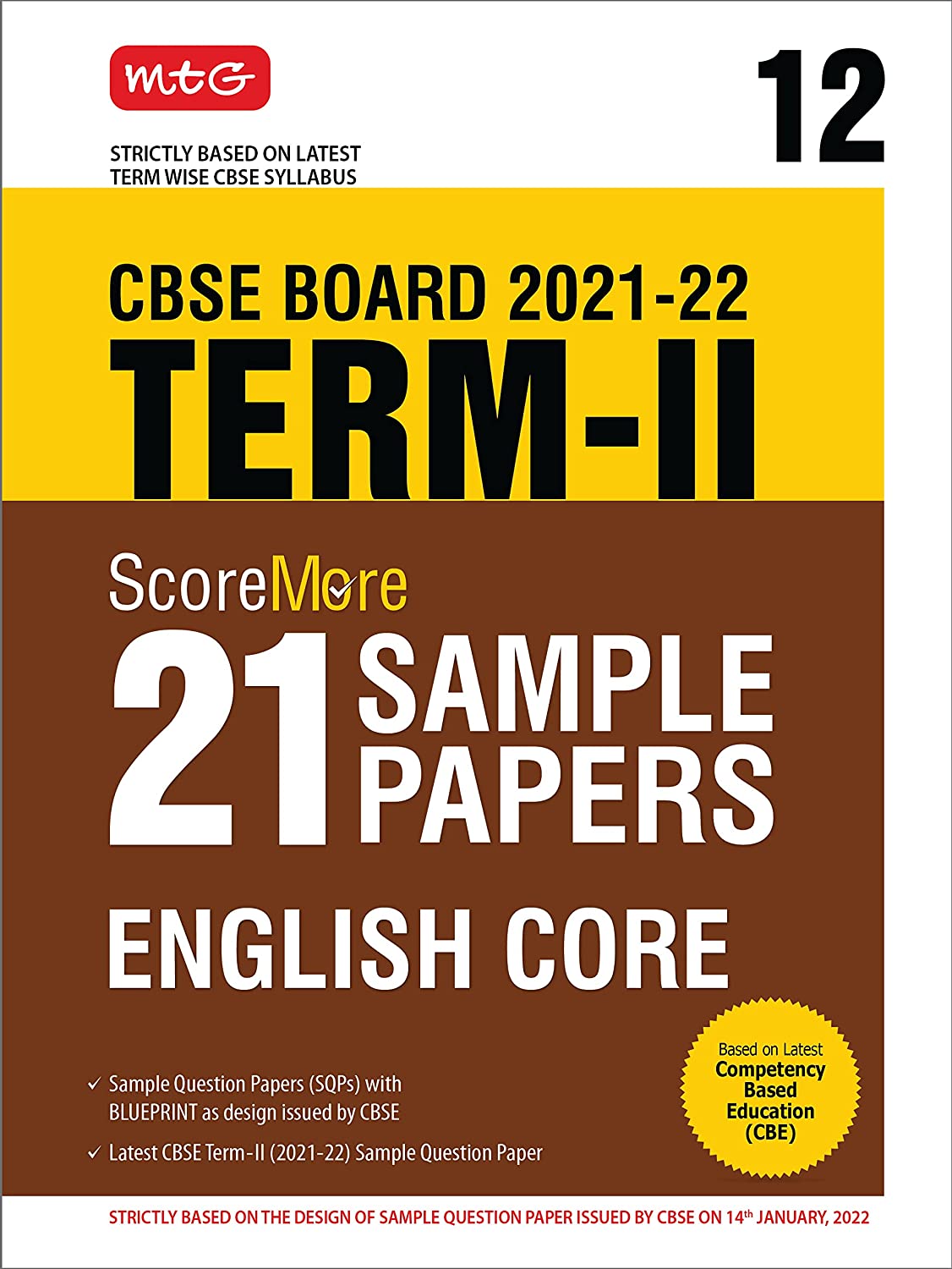 Mtg Scoremore 21 Sample Papers Class 12 Term 2 English Core Mtg Editorial Board