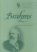 The Cambridge Companion To Brahms Cambridge Companions To Music Illustrated Musgrave