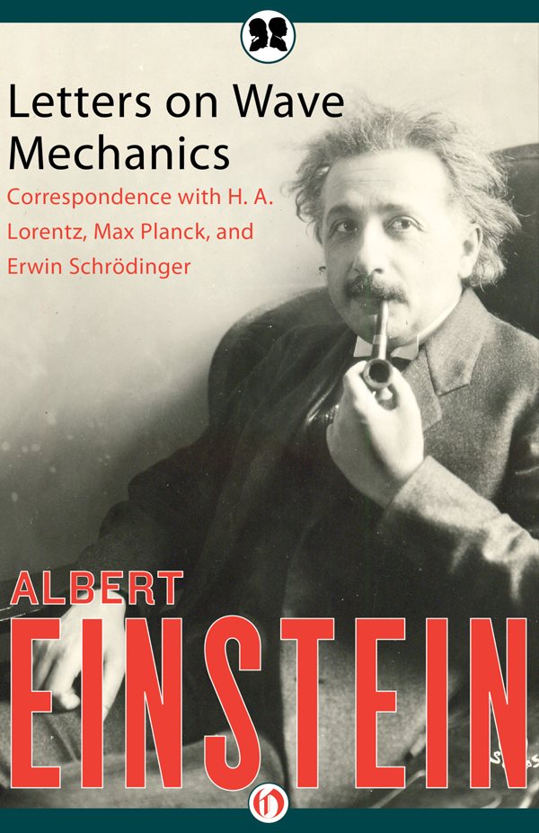 Letters On Wave Mechanics Albert Einstein