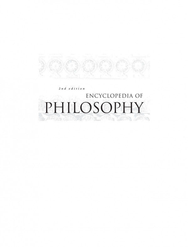 Encyclopedia Of Philosophy 2nd Edition Donald M Borchert